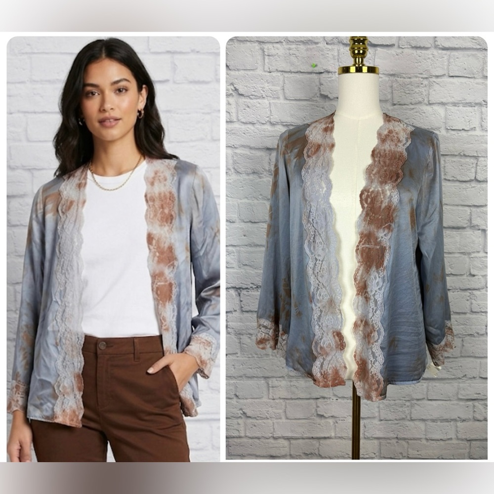 NWT NEIMAN MARCUS Mary Jo Bruno tie-dye silk cover-up
Size S